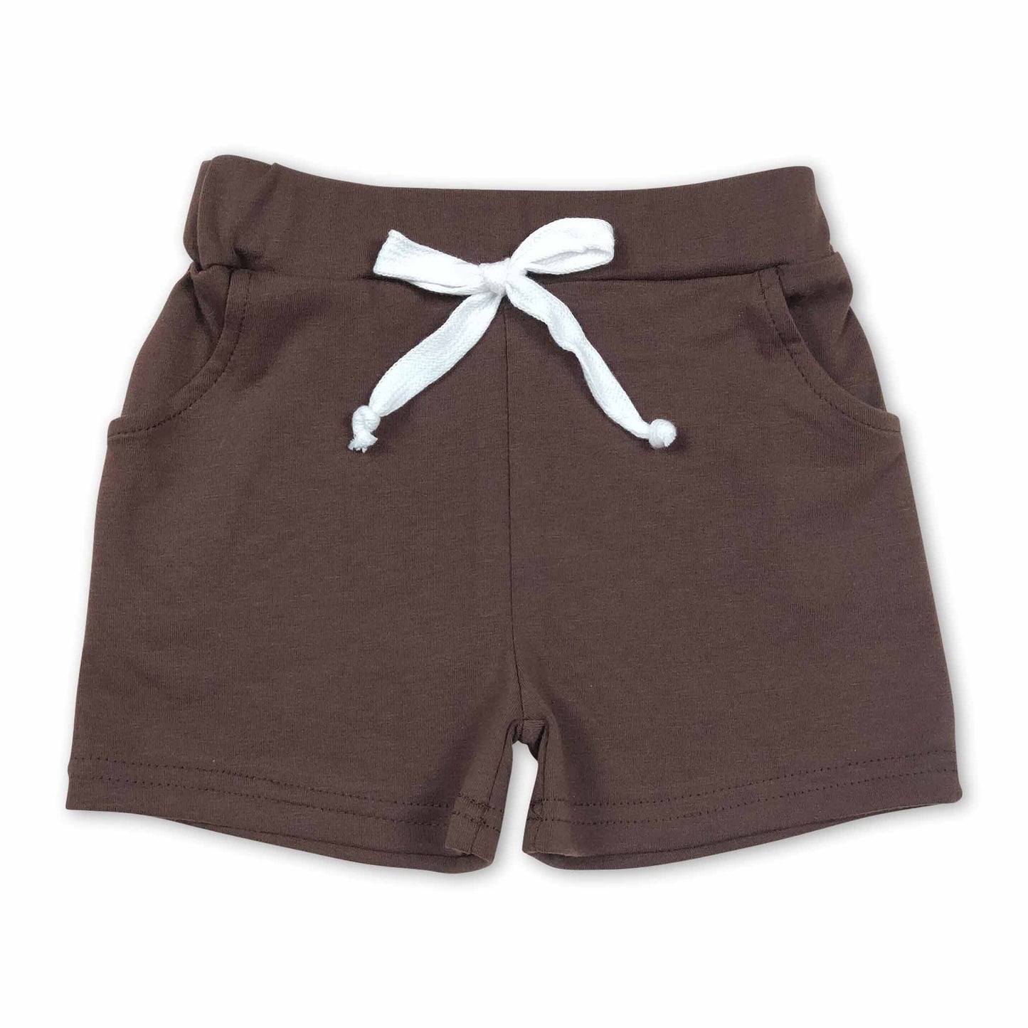 Brown Cotton Boys Shorts