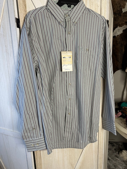 Men's George Straight Collection Striped Button Down